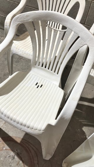 5 Sillas de Terraza Blancas