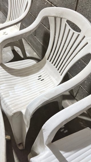 5 Sillas de Terraza Blancas