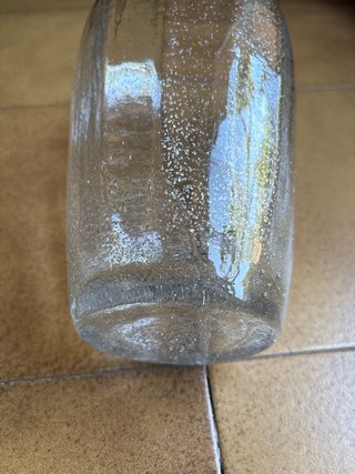 Vaso alto IVAT in cristallo con bollicine