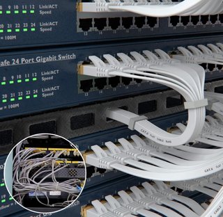 Cavo Ethernet CAT6 UTP Rosso 10M Bianco