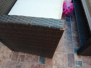 Conjunto Sofá Exterior Ratán Marrón