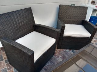 Conjunto Sofá Exterior Ratán Marrón