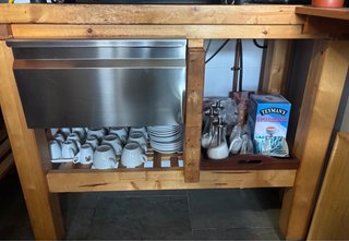 Mueble Cafetera Cajón Inox Madera