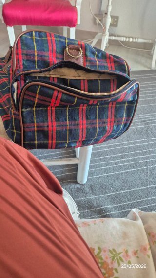 Bolso de viaje grande estilo escocés