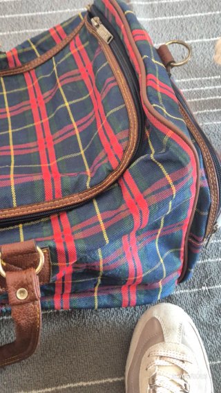 Bolso de viaje grande estilo escocés