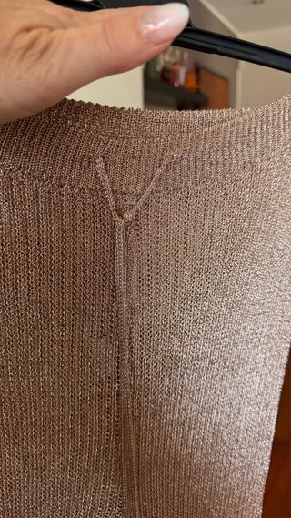 Pantaloni lamé oro rosa CVG