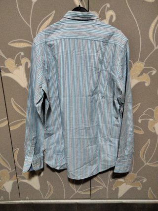 Camisa Massimo Dutti Rayas Azul y Blanco