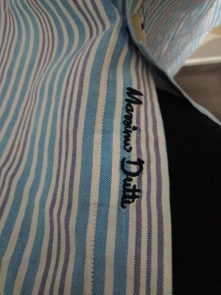 Camisa Massimo Dutti Rayas Azul y Blanco