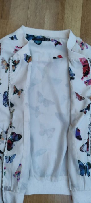 Cazadora bomber mariposas multicolor