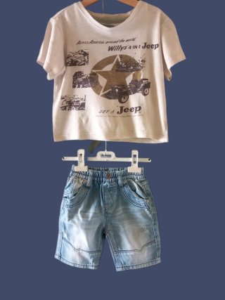 Completo bimbo Jeep T-shirt e shorts
