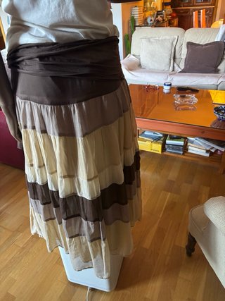 Falda Cortefiel M Lazada Beige Marrón