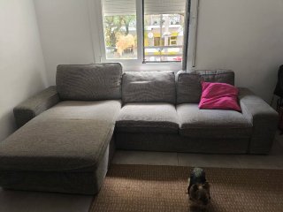 Sofá chaise longue Ikea KIVIK 3 plazas