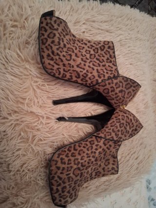 Botines con estampado de leopardo