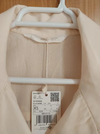 Blusa Mango Talla XS Beige