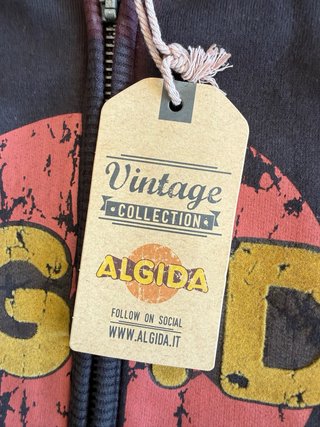 Felpa Algida vintage con zip taglia M