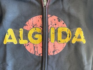 Felpa Algida vintage con zip taglia M