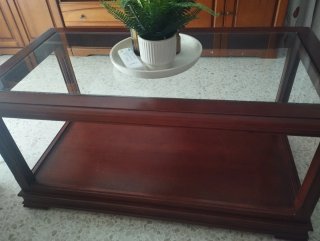 Conjunto Muebles Salón Madera y Cristal