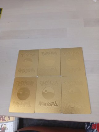 6 Cartas Pokémon Doradas EX GX VSTAR