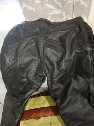 Pantalón Moto Cuero Talla XL Negro
