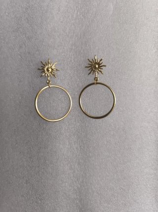 Pendientes Aro Sol Dorados