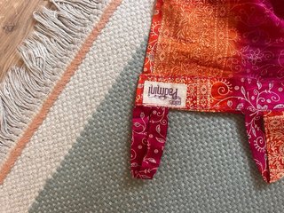 Cortina Sari Boho Naranja y Rosa