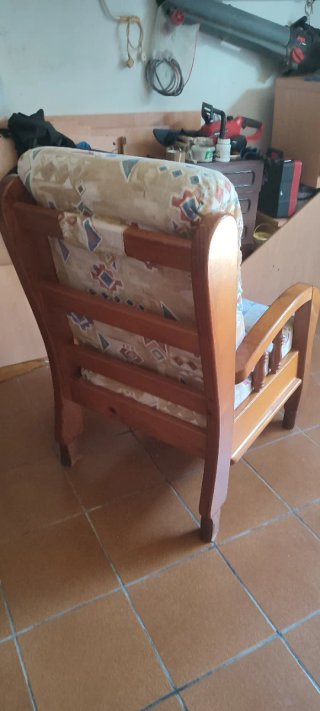 2 Sillones Provenzales Madera y Tela