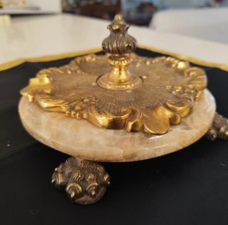 Cenicero Bronce y Mármol Antiguo