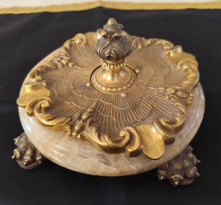 Cenicero Bronce y Mármol Antiguo