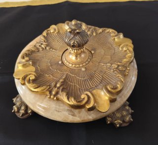 Cenicero Bronce y Mármol Antiguo