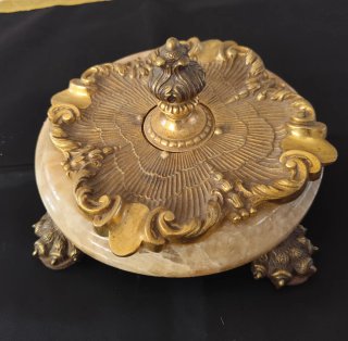 Cenicero Bronce y Mármol Antiguo