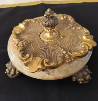 Cenicero Bronce y Mármol Antiguo