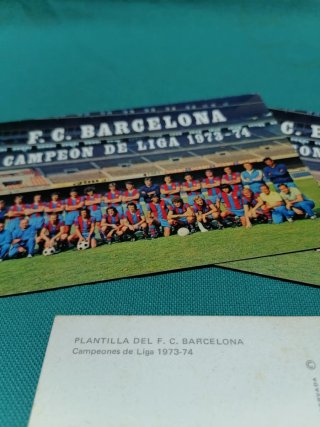 Cartoline F.C. Barcellona Campione Liga 1973-74