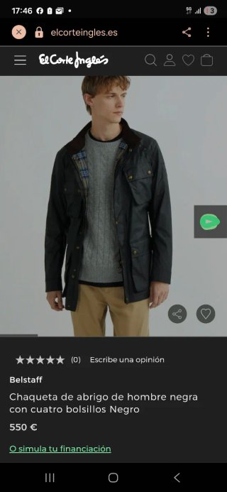 Chaqueta Belstaff Talla M Negra Multicolor