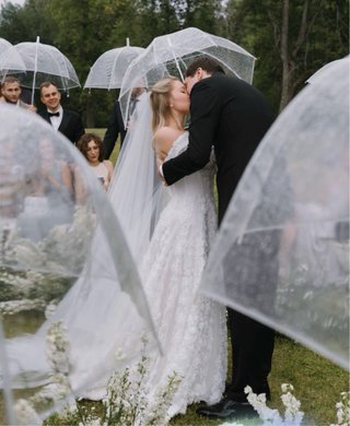 Paraguas transparente para bodas