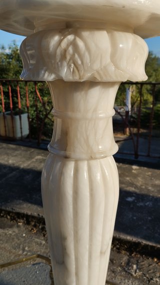 Pedestal de mármol/alabastro tallado 14kg