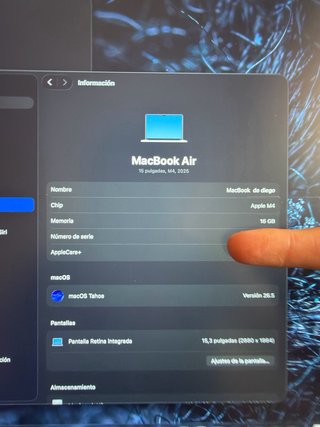 MacBook air M4 15”  256GB + AppleCare+