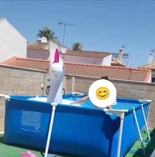 Piscina Rectangular más depuradora de arena