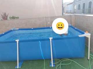 Piscina Rectangular más depuradora de arena