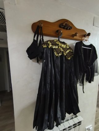 Conjunto Danza Vientre Negro y Dorado