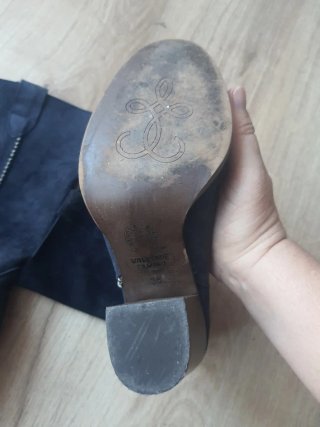 Botas camperas ante azul marino 35