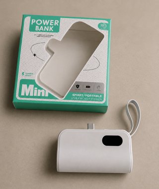 Power Bank 5000 mAh con cavi Type C & Lightning