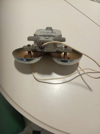 Timbre antiguo teléfono doble