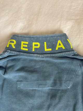 Polo Replay manga corta hombre azul
