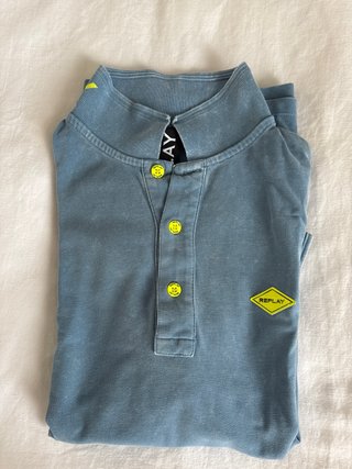 Polo Replay manga corta hombre azul