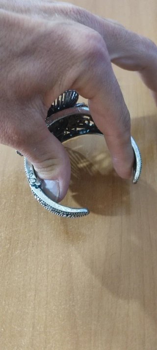 Bracciale vintage floreale con cristalli viola
