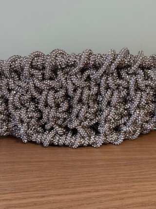 Crystal bag argento