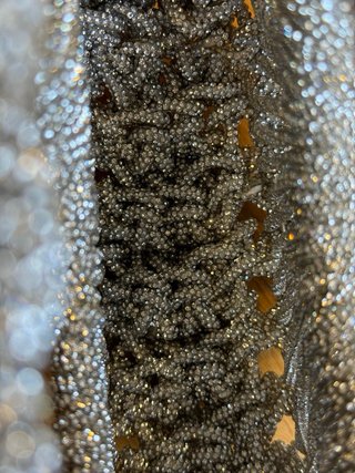 Crystal bag argento