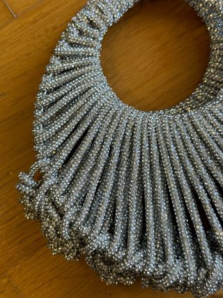Crystal bag argento