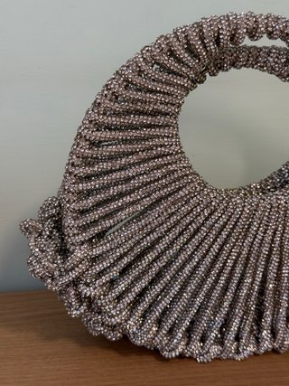 Crystal bag argento