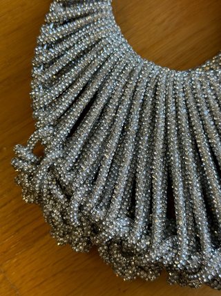 Crystal bag argento